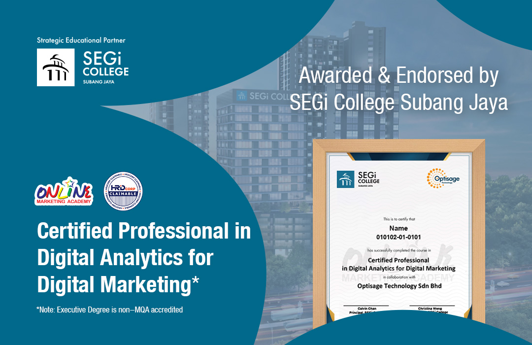 Certified Professional in Digital Analytics for Digital Marketing*